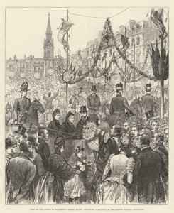 Visit of the Queen to Waddesdon Manor, Bucks, Receiving a Banquet in the Market Square, Aylesbury by Melton Prior